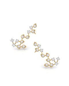 Tantalising Clustered Diamond Hoop Earrings
