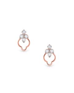 Royal Pink Gold Diamond Earring