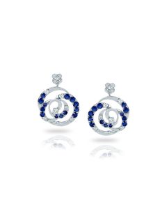 Floral Elegance Precious Diamond Drop Earrings