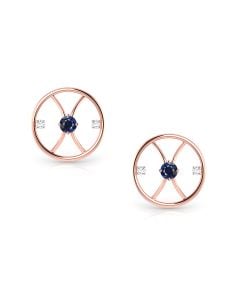 Blooming Sapphires Rose Studs