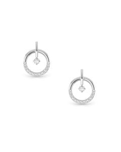 Contemporary Glossy Diamond Studs