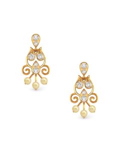 Ravishing Pearls & Diamonds Earrings