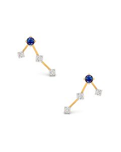 Sapphire Diamond Drop Earrings