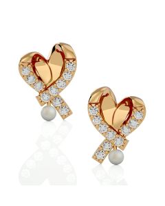 Charming Knot Pearl Drop Earrings