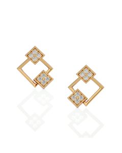 Glistening Geometry Diamond Earrings