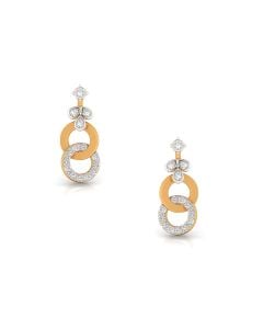 Double Circle Diamond Earrings