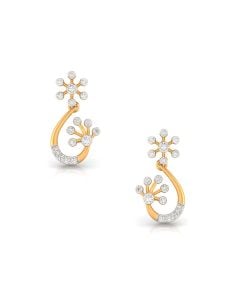 Floral Diamond Drop Earrings