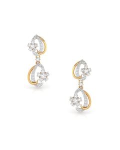 Diamond Rose Gold Drop Earrings