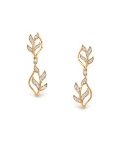 Leafy Diamond Elegance Earrings