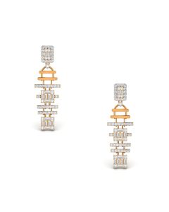 Brilliant Rose Gold Diamond Earrings