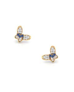 Enchanting Butterfly Diamond Stud Earrings