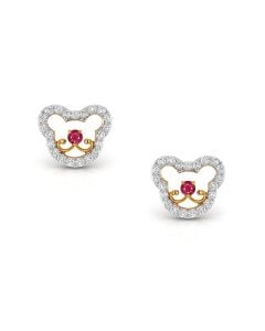 Teddy Bear Diamond Studs