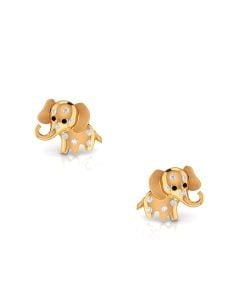 Pink Elephant Stud Earrings