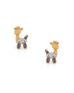 Playful Giraffe Diamond Studs