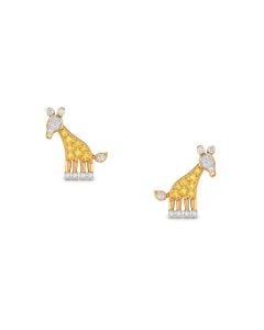 Whimsical Giraffe Diamond Studs