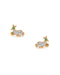 Enchanting Deer Diamond Studs