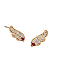 Rose Diamond Wing Earrings