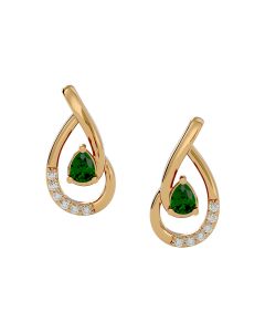 Emerald Teardrop Elegance Earrings