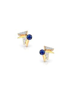 Sapphire Geometric Stud Earrings