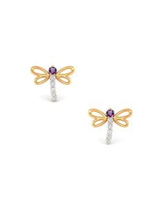 Dragonfly Amethyst Earrings