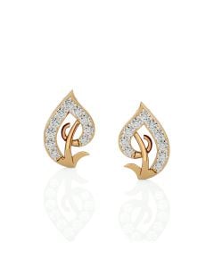 Flame Leaf Diamond Earrings