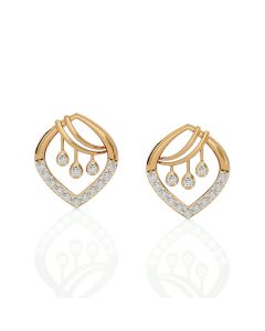 Diamond Teardrop Heart Earrings