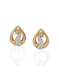 Golden Flame Diamond Studs