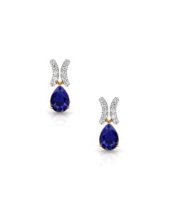 Sapphire Teardrop Elegance Earrings