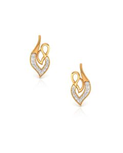 Sleek Diamond Swirl Earrings