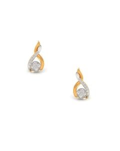 Curved Diamond Embrace Earrings