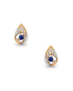 Sapphire Leaf Teardrop Earrings