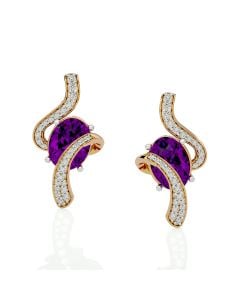 Purple Passion Twist Earrings