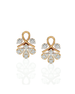 Ribbon Diamond Studs