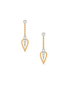 Diamond Teardrop Chain Earrings