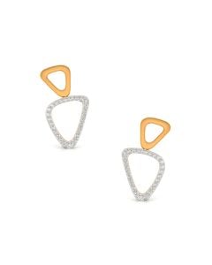 Triangle Diamond Drop Earrings