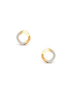 Open Circle Diamond Earrings