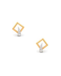 Diamond Accented Geometric Earrings