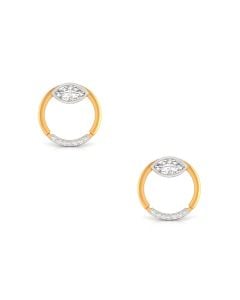 Marquise Diamond Circle Earrings