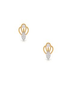 Teardrop Diamond Filigree Stud Earrings