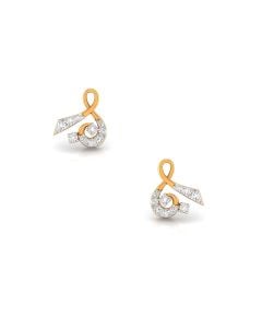 Swirl Diamond Accent Stud Earrings