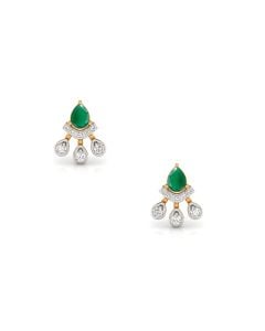 Emerald and Turquoise Drop Earrings