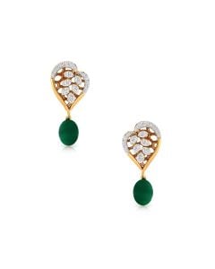 Openwork Emerald Diamond Drop Earrings