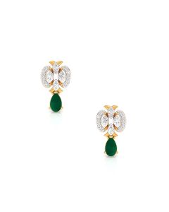 Classic Emerald and Diamond Dangle Earrings