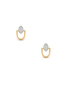 Diamond Marquise and Arch Stud Earrings