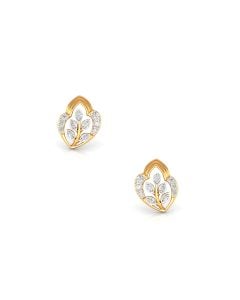 Nature-Inspired Diamond Stud Earrings