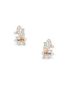 Diamond Butterfly Stud Earrings