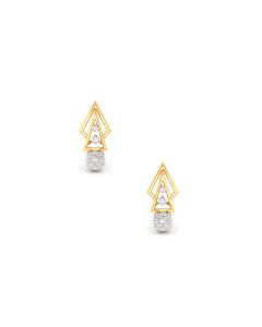 White Gold Triangular Diamond Studs