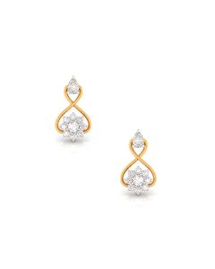 Infinity Knot Diamond Floral Studs