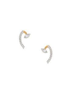 Diamond Vine Climber Stud Earrings