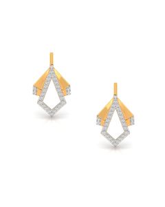 Geometric Diamond Drop Earrings